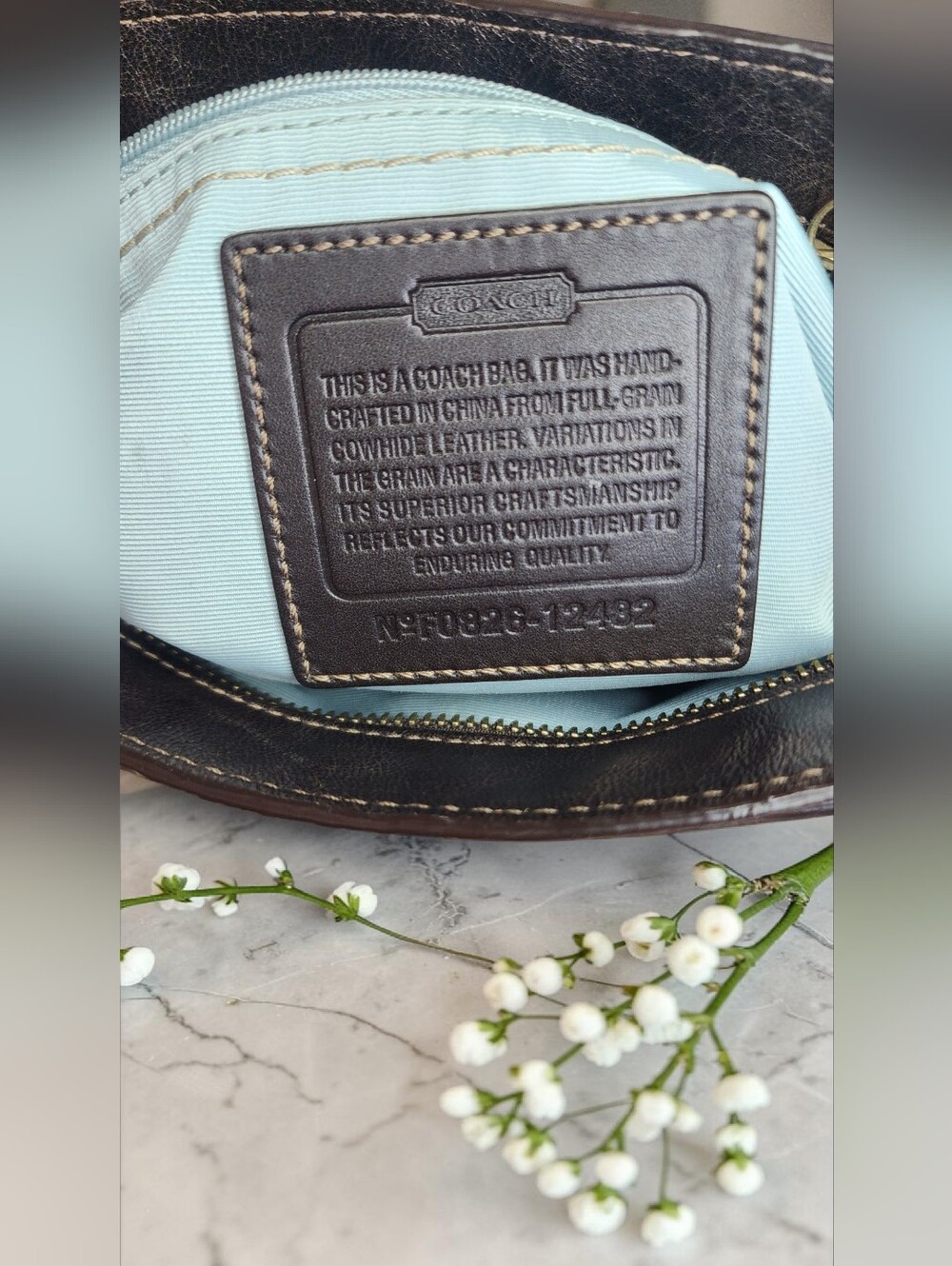 Coach Madeline Multi-Pocket Metallic Bronze Leather Satchel with Gold Hardware - Picture 13 of 16